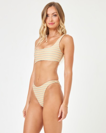 Shimmer Stripe Madonna Bikini Bottom