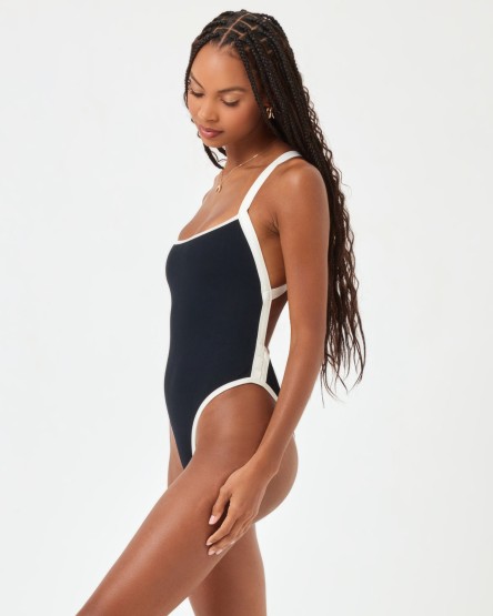 Ribbed Baewatch One Piece Swimsuit