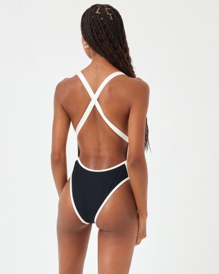 Ribbed Baewatch One Piece Swimsuit