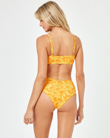 Printed High Tide Bikini Bottom